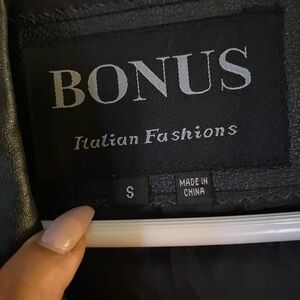 Genuine, leather coat size small